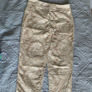 Sz 4P Talbots Print Ankle Pants